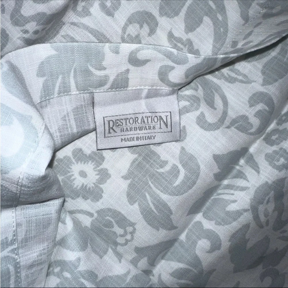 Restoration Hardware Florentine Euro Pillow Sham Italy Cotton Sage NEW